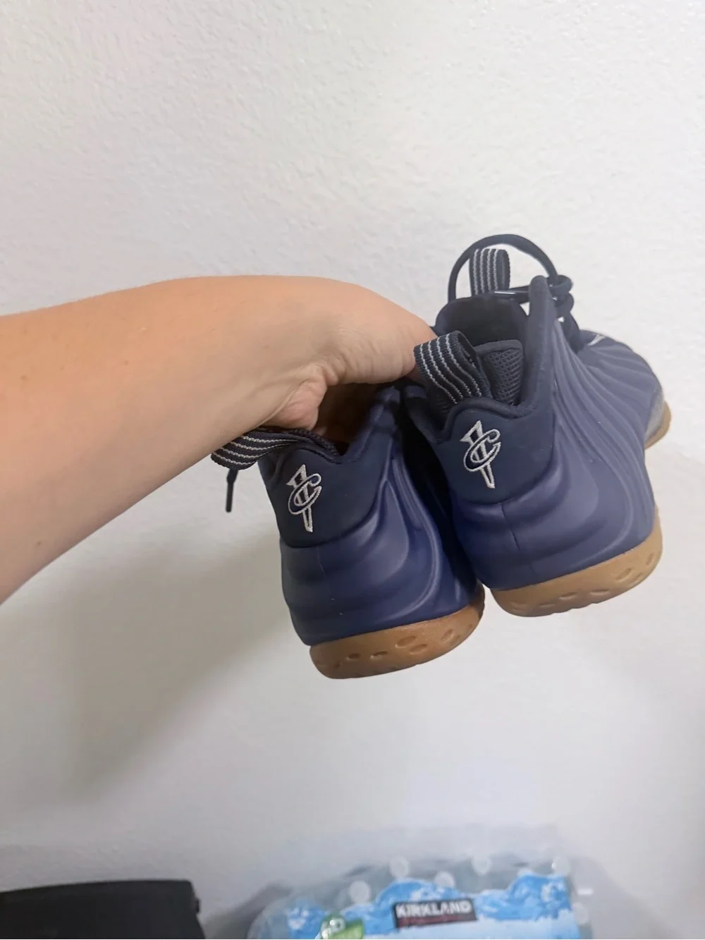 Nike Navy Foamposite with Gum Sole